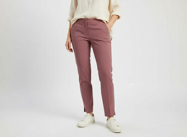 mohito spodnie jeansy: Material trousers for women, size L