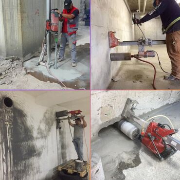 Beton işləri: #Betonkesme #betondeşmə Beton kubik kərpic - dən kəsim deşim — 1