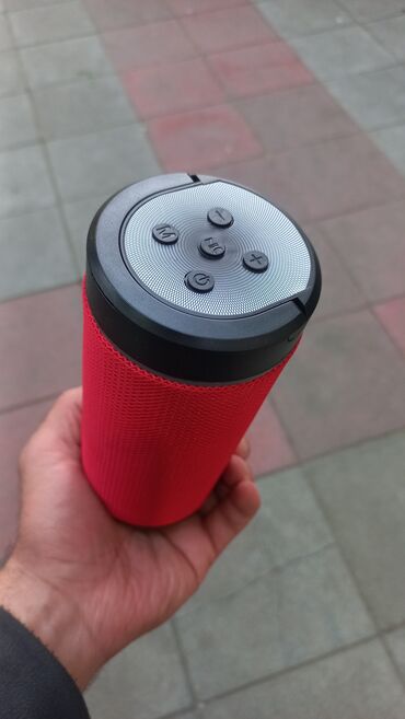 Dinamiklər və kolonkalar: Yeni Acoustic Kingdom Kolonka, Növ - Bluetooth, rəng - Qırmızı