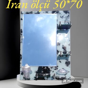 Güzgülər: Güzgü Divar üçün, Kvadrat, Hamam üçün, Naxışlı — 26