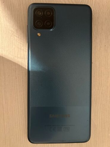 balaca telefonlar: Samsung Galaxy A12, 64 ГБ, цвет - Синий, Отпечаток пальца, Две SIM карты, Face ID
