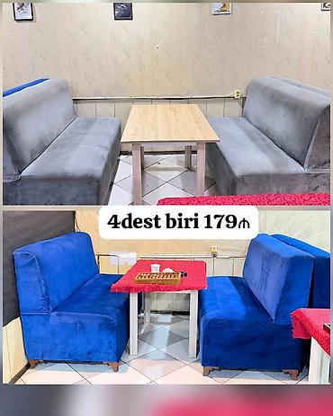 ön oturacaqlar: Kafe restoran cay evləri uçun divan masa dest 4dest var bir dest 179₼ — 1