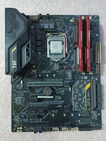 оперативка ddr3 16gb: Материнская плата, Б/у, Asus, LGA1151, ATX, Для ПК