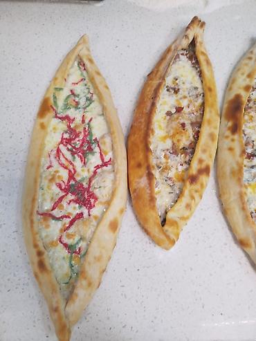 Un məmulatları: Ev üsulu bişirilən xəmir məhsulları - Pide: Uzun-oval formda — 1