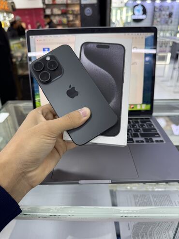 айфон 15 про макс цена бишкек цум: IPhone 15 Pro, Колдонулган, 128 ГБ, Кара, Коргоочу айнек, Каптама, Куту, Бөлүп төлөө менен, 84 %