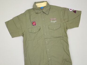 koszula emg collection: Koszula 10 lat, stan - Zadowalający, wzór - Jednolity kolor, kolor - Khaki