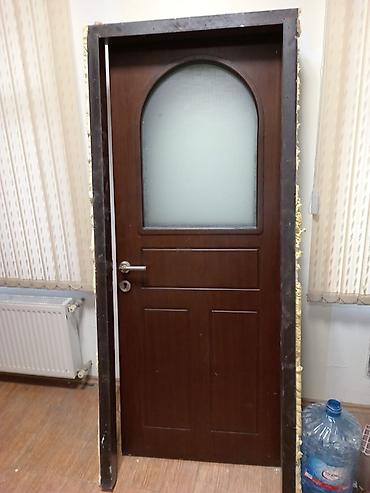 mdf panel: Daxili otaq qapısı – şüşəli model - Material: taxta teksturalı — 1