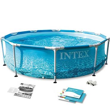 Бассейны: №: 7993 Məhsulun adı: Karkaslı hovuz Intex H28208NP, mavi, 305x76 sm — 6