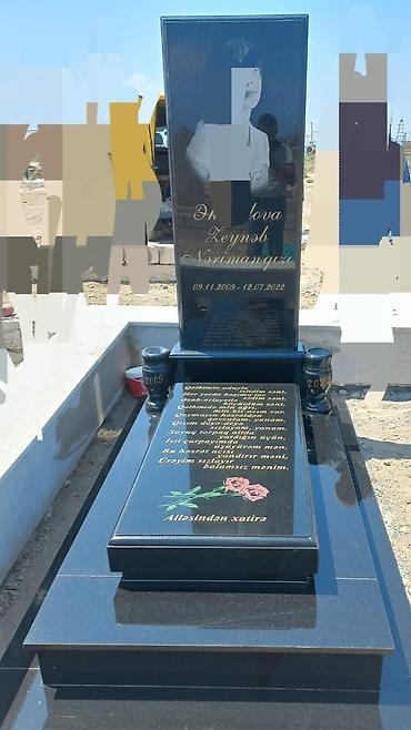Başqa xidmətlər: Qara və ağ mərmər/granitdən qəbirüstü abidələrin hazırlanması xidməti — 23