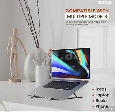 stalak za laptop: **Tənzimlənən noutbuk və planşet altlığı** Erqonomik dizayna malik bu — 4