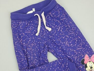 hm spodnie skorzane: Sweatpants, Disney, 2-3 years, 92/98, condition - Good