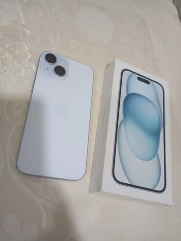 ipone x: IPhone 15, 128 ГБ, Голубой, Беспроводная зарядка, Face ID, С документами