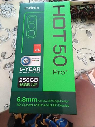 infinix note 30 pro: Infinix HOT 50 Pro+, 256 GB, rəng - Qara, Sensor — 1
