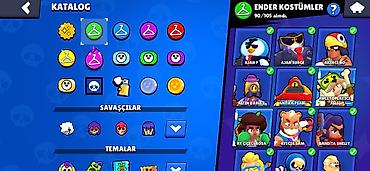 lada oluxana: Brawl Stars oyun hesabı - Kupa yolu: 55 970 - Rütbə: II (ekranda — 3