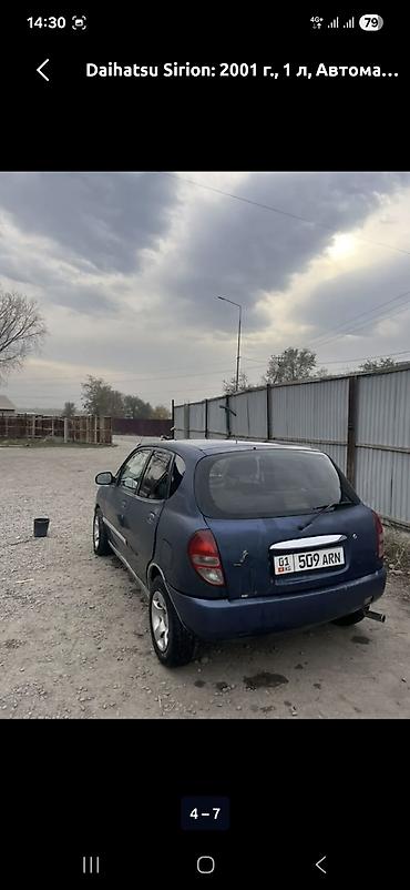 дайхадзу сирион фара: Daihatsu Sirion: 2001 г., 1 л, Автомат, Хэтчбэк — 4