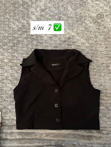 женские удлиненные жилетки: Jilet, S, rəng - Qara