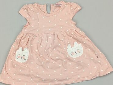sukienka różowa w kwiaty: Dress, So cute, 6-9 months, condition - Good