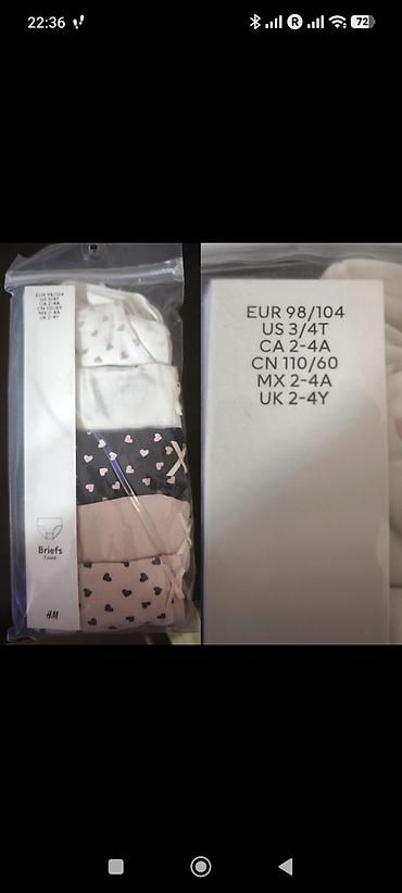Tumanlar: Tumanlar, H&M, Qız üçün, 3 - 4 yaş — 1
