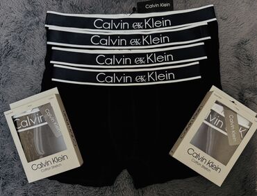 stringer alt paltarı: Calvin Klein kişi bokser şortu – Cotton Stretch seriyası - Dəst: 4