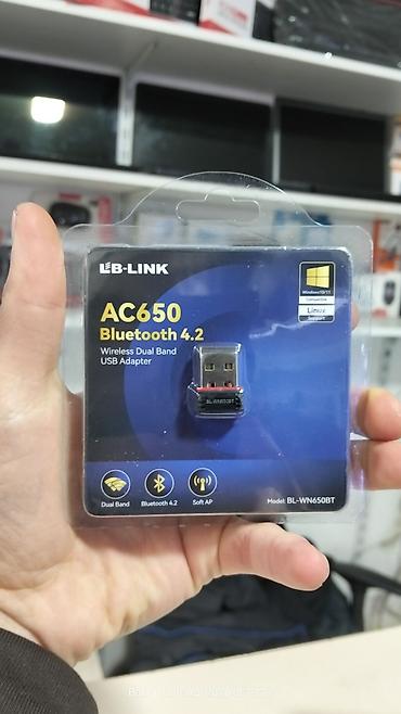 LB-LINK BL-WN650BT AC650 Bluetooth 4.2 Wireless Dual Band USB Adapter lalafo.az -da LB-LINK BL-WN650BT AC650 Bluetooth 4.2 Wireless Dual Band USB Adapter