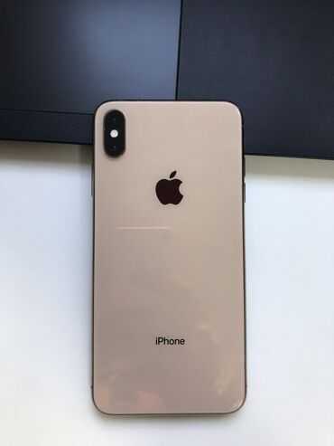 Apple iPhone: IPhone Xs Max, Скидка 10%, Б/у, 256 ГБ, Matte Gold, Чехол, Кабель, 80 %