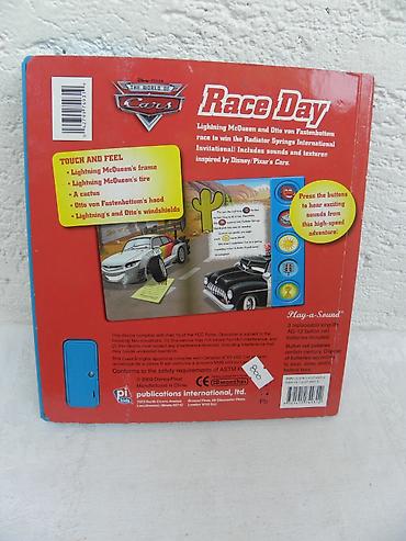 magnetne puzzle: Knjiga: Dizni Pixar Cars:Race day,2009.12 str.na kartonu,eng — 2