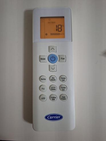 TV və video: Carrier kondisioner pultu Xüsusiyyətlər: - Rəqəmsal ekran: temperatur — 2