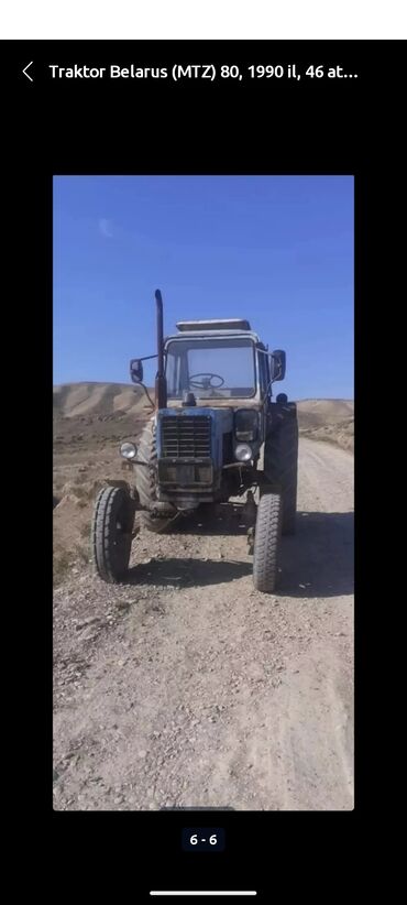 başak traktör azerbaycan: Traktor Belarus (MTZ) MTZ80, 1990 il, motor 4.6 l, İşlənmiş