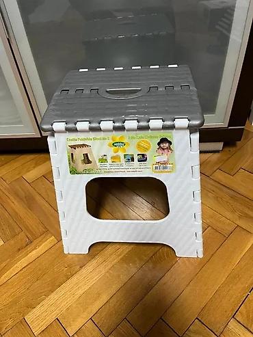 Ostali dečiji nameštaj: Preklopna plastična sklopiva stolica/tabure – HOBBY - Višenamenska — 9