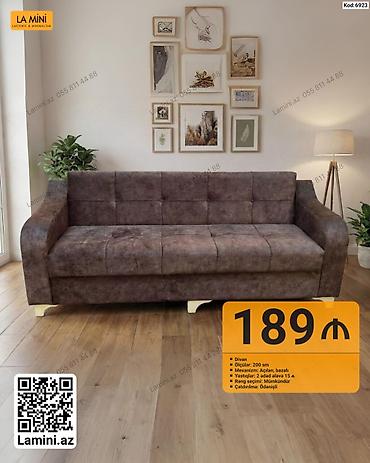 Kod: 6923 Divan - Ölçü: 200 sm - Mexanizm: açılan, bazalı -