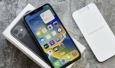 Apple iPhone: IPhone 11, Б/у, 128 ГБ, Черный, Чехол, Коробка, 75 %