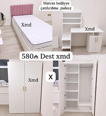 xonca desti: Uşaq/yeniyetmə otağı üçün mebel dəsti Komplektə daxildir: - Tək — 1