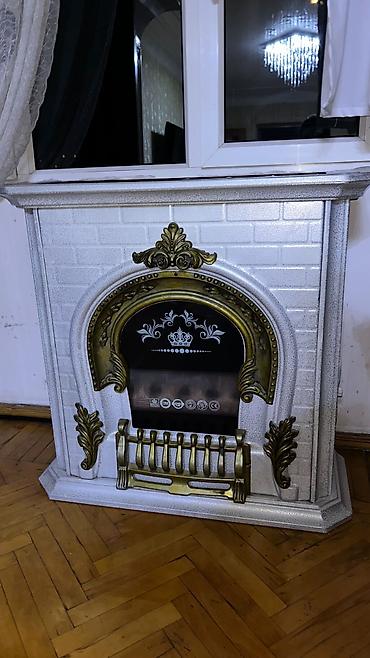 keramika peçi: Elektrik dekorativ kamin - Klassik üslubda, naxışlı ön panel və — 1