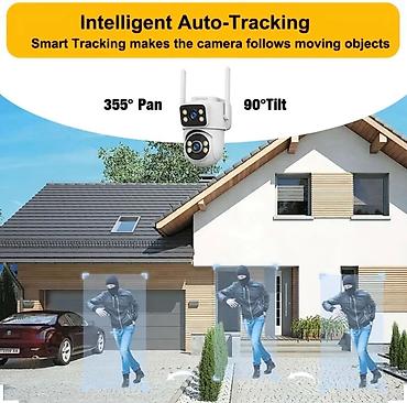 hile mobile: IP65 wifi təhlükəsizlik kamerası 5G Dual Lens Xarici Təhlükəsizlik — 4