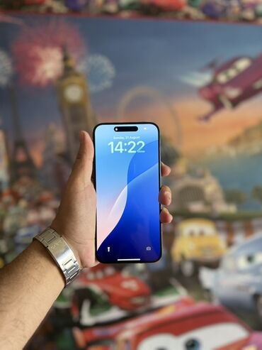 айфо 12: IPhone 15 Pro Max, Колдонулган, 256 ГБ, Blue Titanium, Куту, 88 %