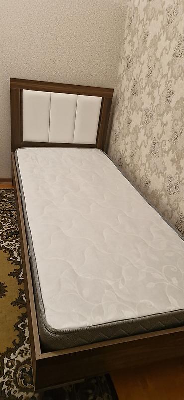 Çarpayılar: Tək nəfərlik çarpayı + döşək dəsti yenidir istifade olunmayib - Ölçü — 2