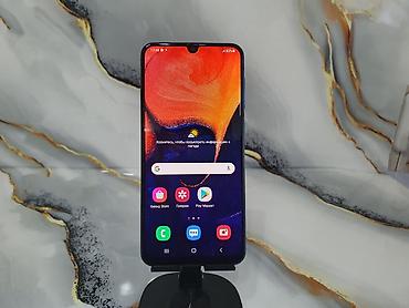 Уюлдук телефондор жана аксессуарлар: Samsung Galaxy A50, Колдонулган, 64 ГБ, түсү - Көк, 1 SIM, 2 SIM — 3