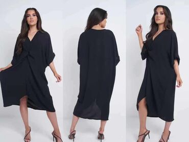 Haljine: 3XL (EU 46), bоја - Crna, Kratkih rukava — 3