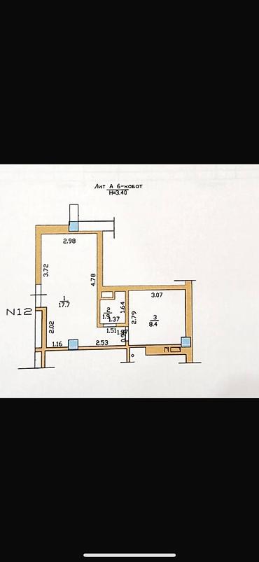 1 комната, 28 м², бульвар Эркиндик Элитка, 10 этаж, ПСО (под самоотделку)