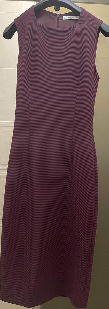 бордовое платье футляр: Повседневное платье, Осень-весна, Длинная модель, Футляр, S (EU 36)