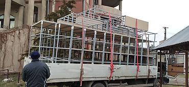 Этажерки для кухни: Продается стеллаж из профильной трубы размеры высота 1900мм Длина — 2