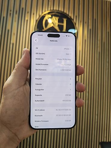 electronics iphone: IPhone 15 Pro Max, 512 GB, Black Titanium, Face ID, Sənədlərlə, Zəmanət — 3
