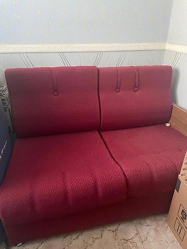 sofa bed: Прямой диван, Б/у — 2