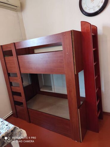 İkimərtəbəli uşaq çarpayıları: Oğlan və qız üçün, İşlənmiş, Çarpayı, Matrassız
