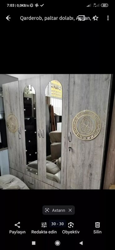 Dolablar: Yeni, Açılan, 4 qapılı Düz dolab, Qarderob, paltar dolabı — 4
