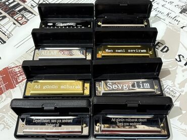 Dodaq qarmonları: Fərdi həkk olunmuş harmoniyalar. Bu harmoniyalar qızılı və gümüşü — 2