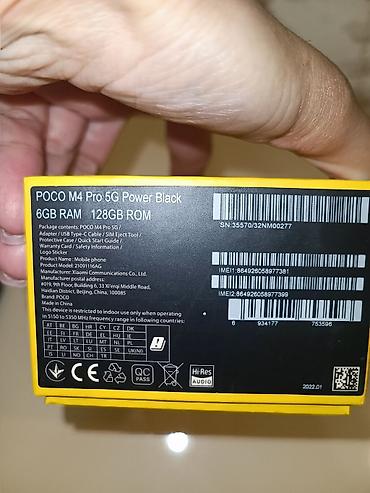 Poco: Poco M4 Pro 5G, 128 GB, rəng - Qara, Sensor — 4