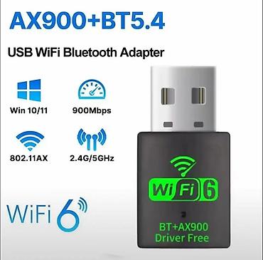 kompüter kasası: USB Wi‑Fi + Bluetooth Adapter – AX900 + BT5.4 Xüsusiyyətlər: - Wi‑Fi — 1