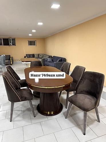 a class mebel: Yemək masası və 4 stuldan ibarət dəst. Dəstə oval formalı masa və 4 — 1