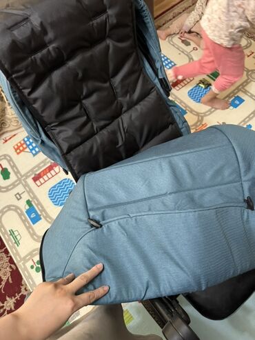 Коляски: Коляска, цвет - Голубой, Б/у — 8